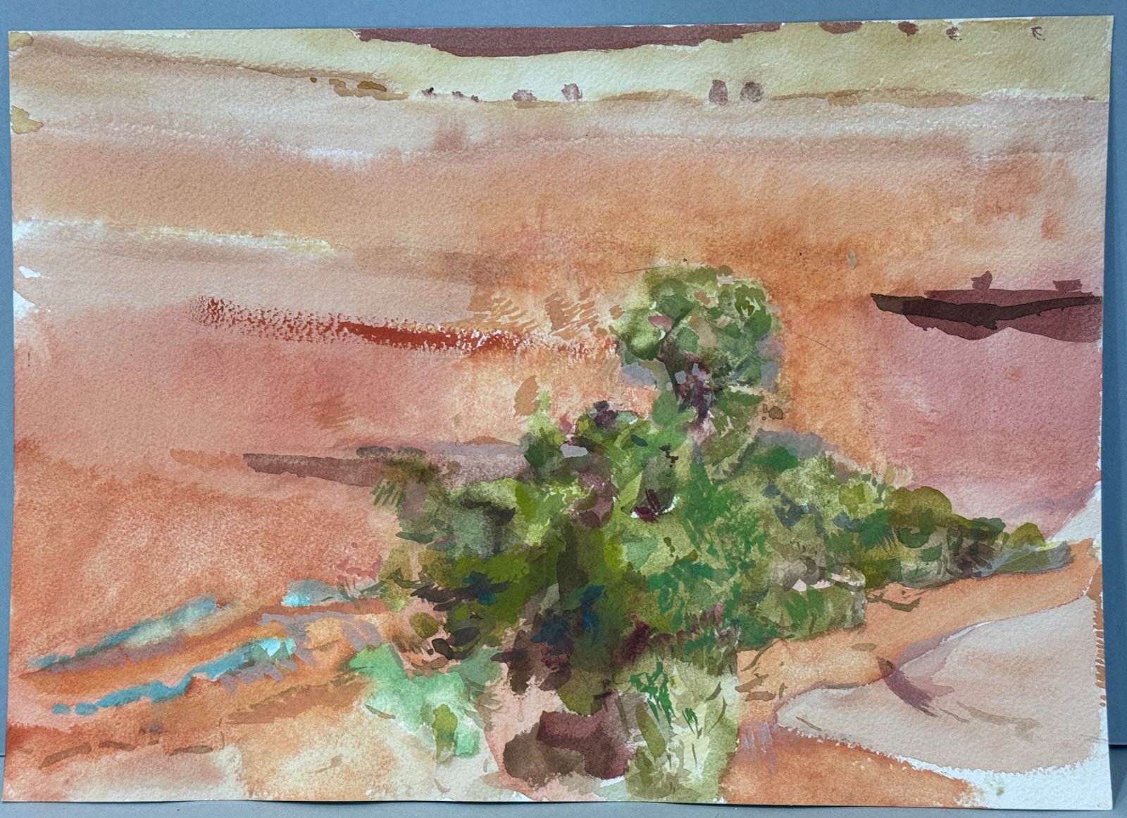 Arches Group, Utah, 14 x 16 inches, watercolor, copyright 2023
