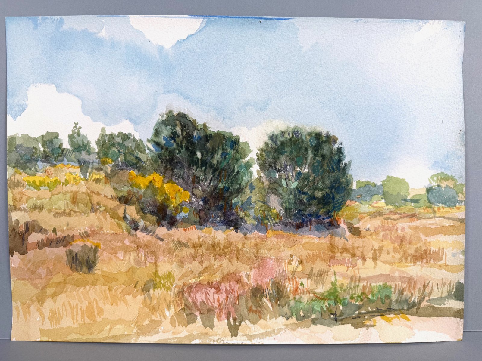Santa Fe County, 11 x 14 inches, watercolor, copyright 2022