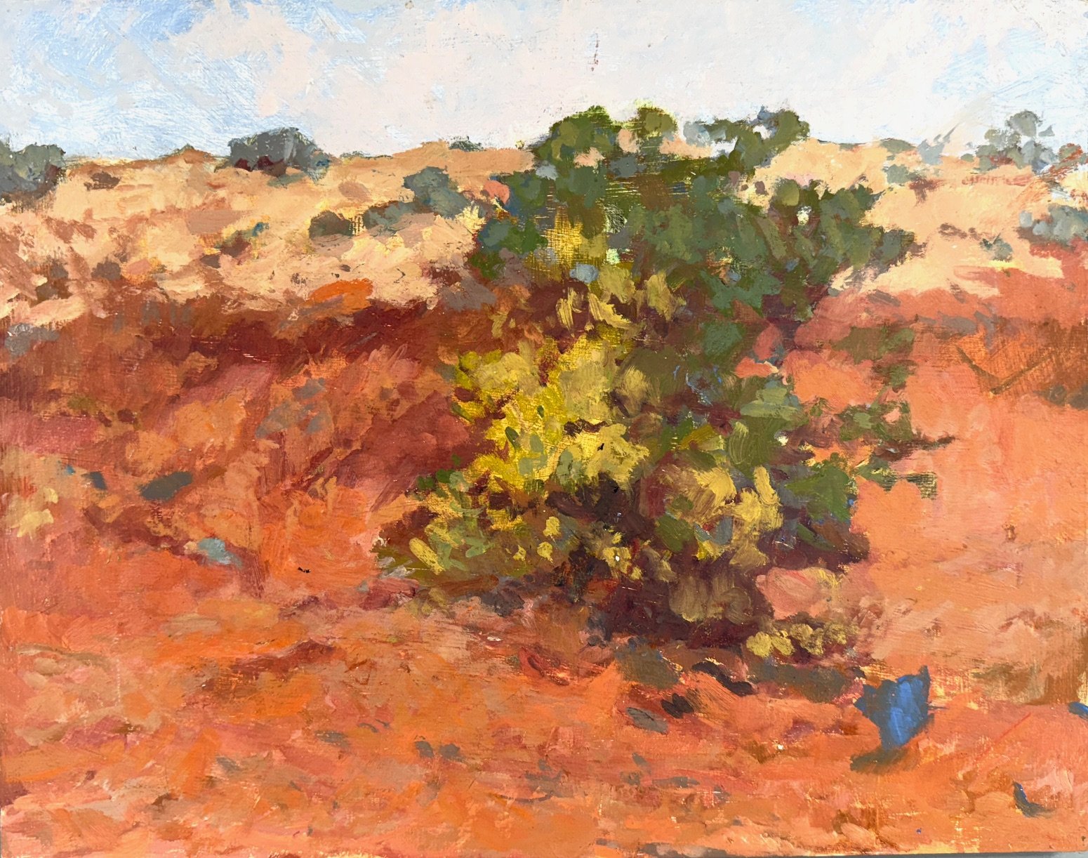Escalante Site, 12 x 14 inches, oil on panel, copyright 2023