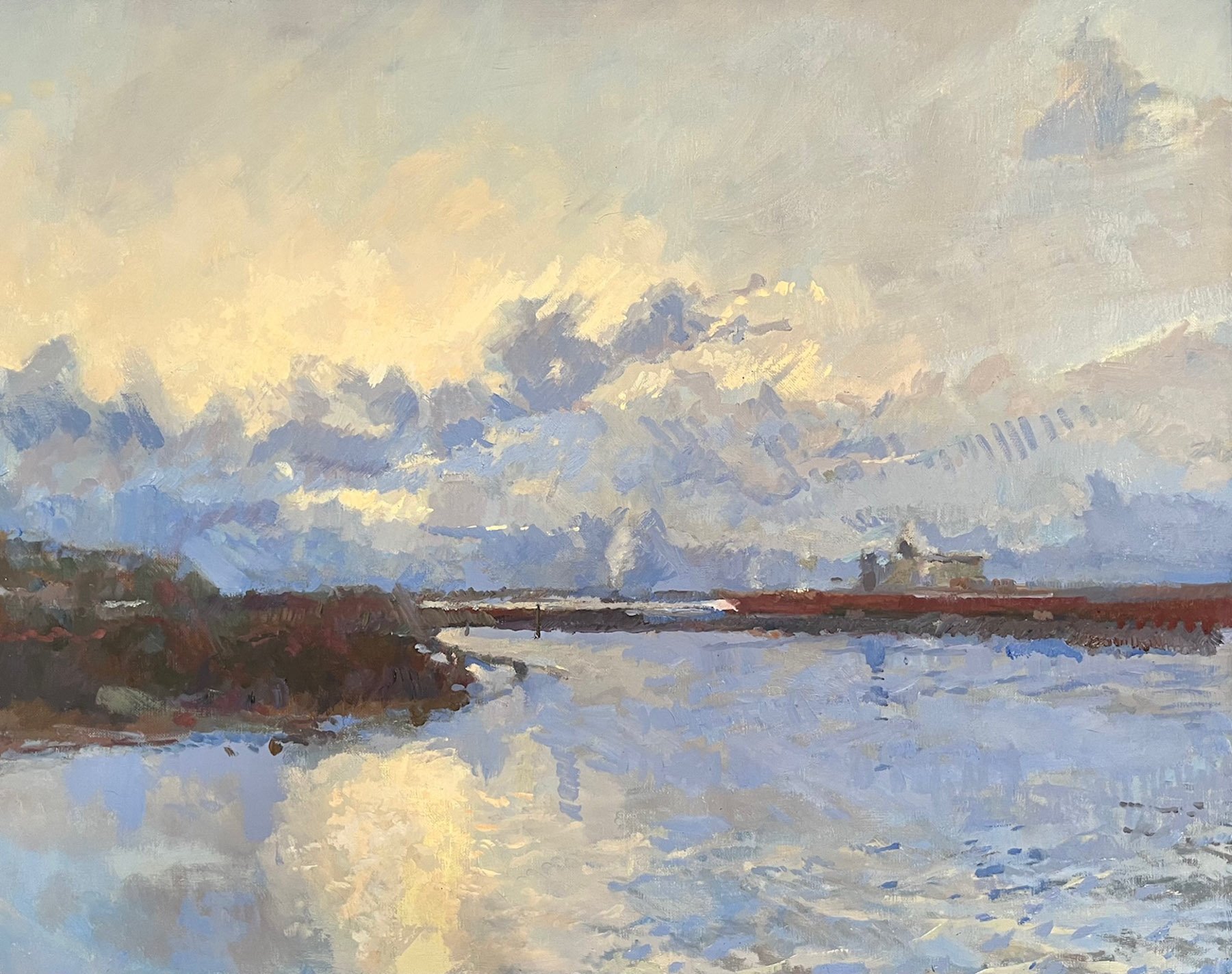 Port Angeles at Sunset, , oil on linen, 24 x 28