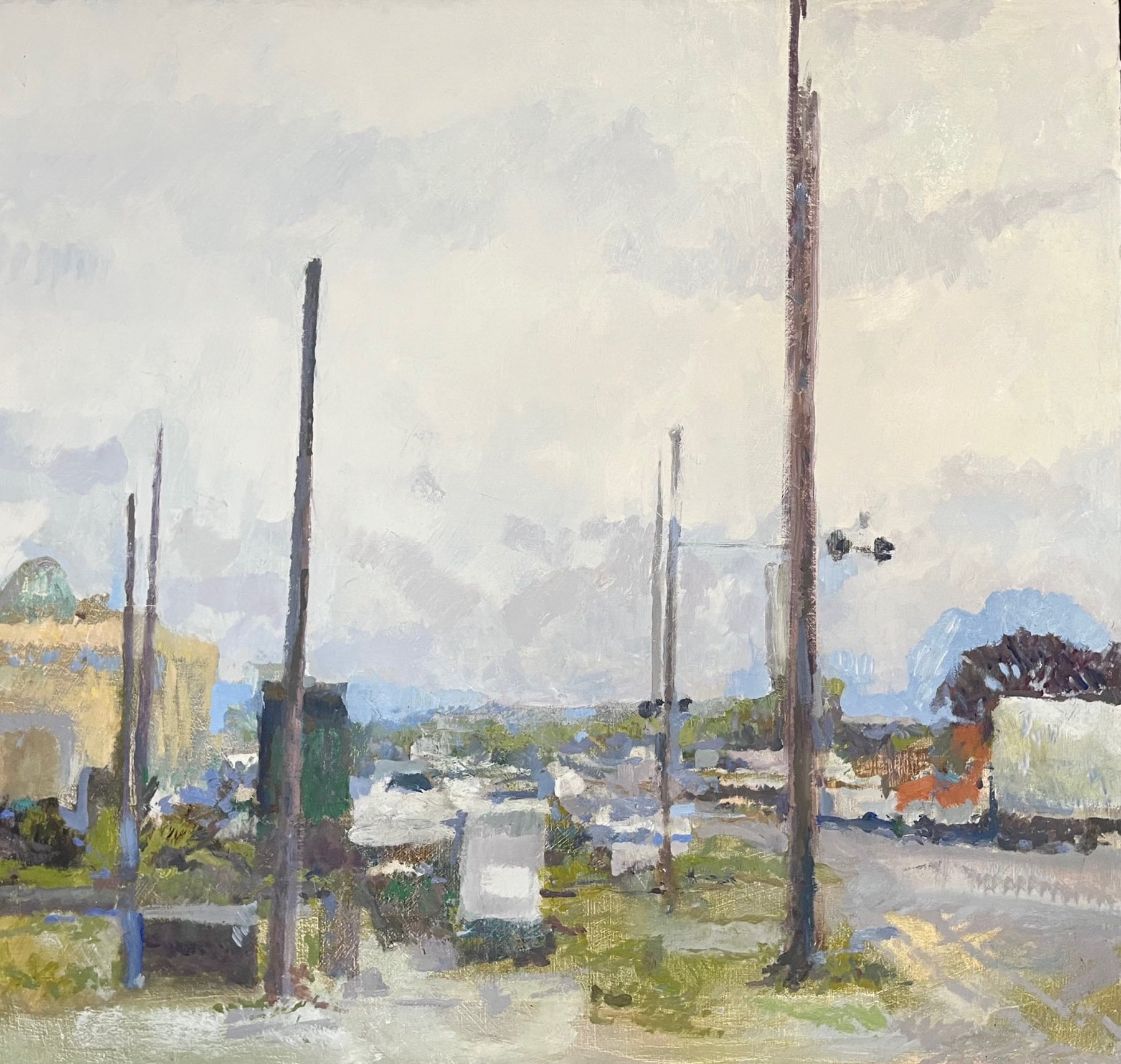 Looking West on Holgate
30x 29 inches, oil on linen, copyright 2024