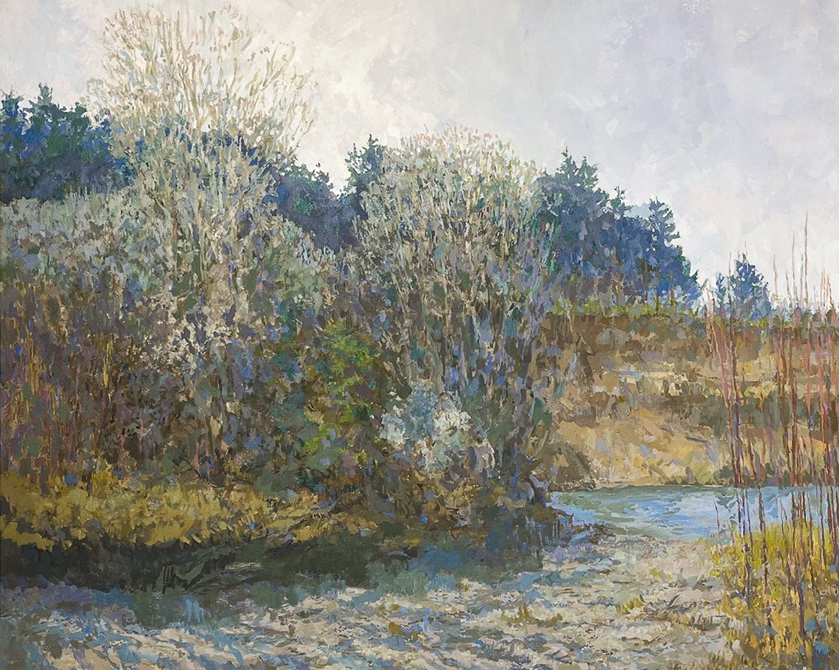 Lower Elwha in January, 29 x 32